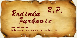 Radinka Purković vizit kartica